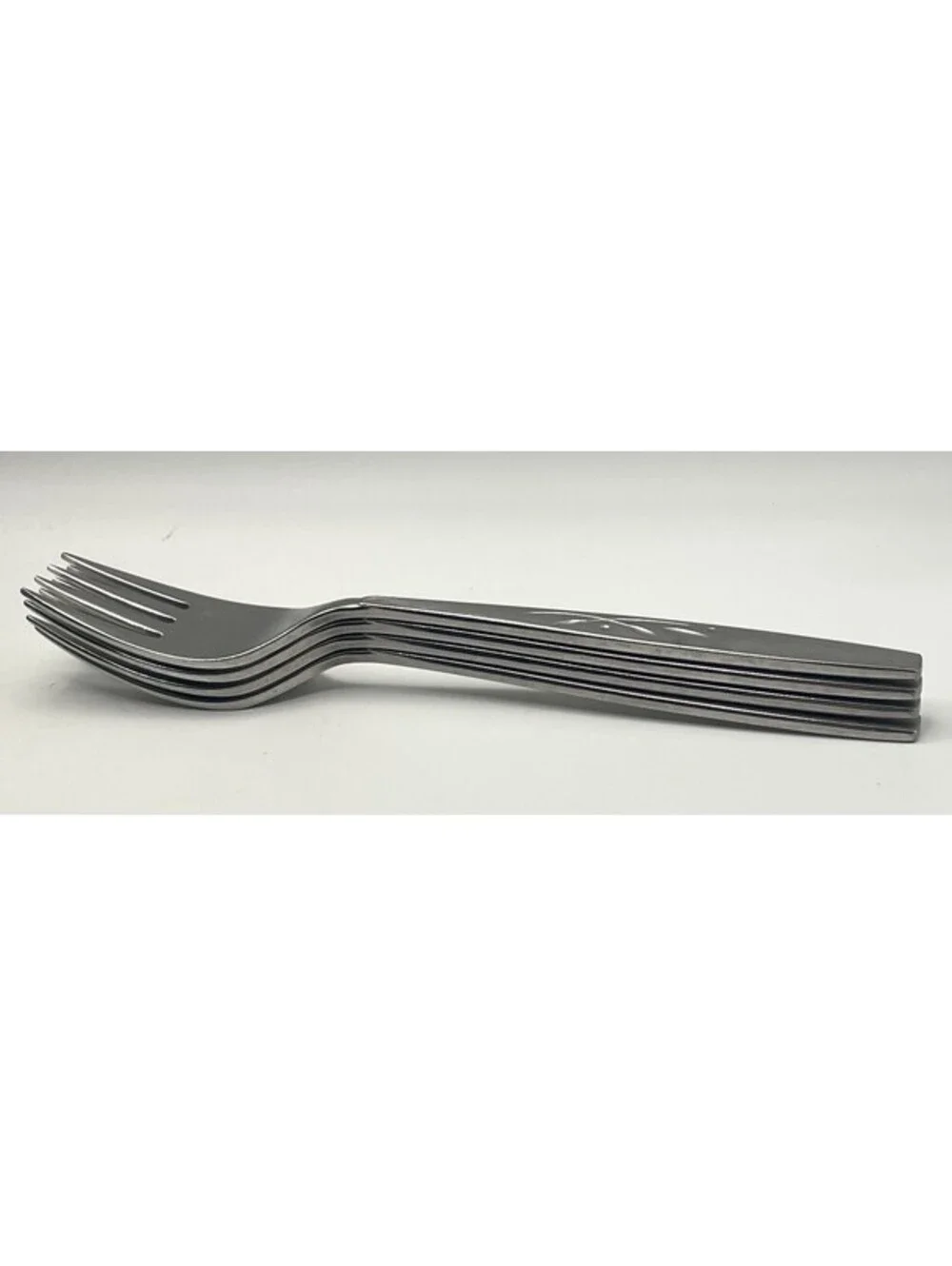 4- ONEIDA HEIRLOOM Cube Mark WILL O' WISP Stainless Salad Fork Lot ~6 3/4”